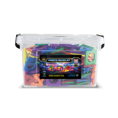 Mad Toys Magnetic Builder Set 250 Pieces Multicolour Magnetic Construction Tiles STEM Educational Building Toy for Kids, Creative Learning, Fine Motor Skills & Imaginative Play, Ages 3+