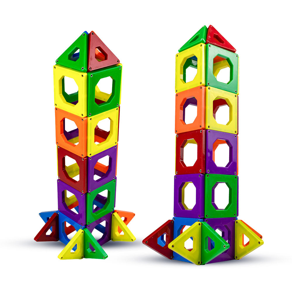 Mad Toys Magnetic Builder Set 150 Pieces Multicolour Magnetic Construction Tiles STEM Educational Building Toy for Kids, Creative Learning, Fine Motor Skills & Imaginative Play, Ages 3+