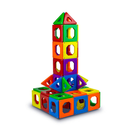 Mad Toys Magnetic Builder Set 150 Pieces Multicolour Magnetic Construction Tiles STEM Educational Building Toy for Kids, Creative Learning, Fine Motor Skills & Imaginative Play, Ages 3+