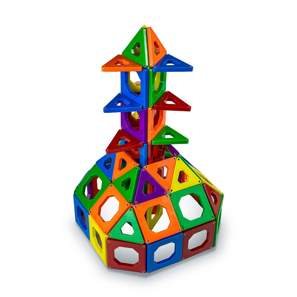 Mad Toys Magnetic Builder Set 200 Pieces Multicolour Magnetic Construction Tiles STEM Educational Building Toy for Kids, Creative Learning, Fine Motor Skills & Imaginative Play, Ages 3+