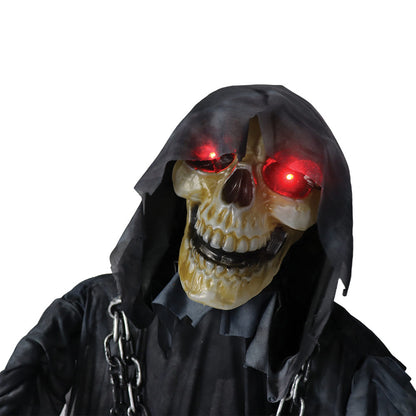 Mad Toys 5 Feet 7 Inches Animated Standing Reaper with Chain Halloween Decoration