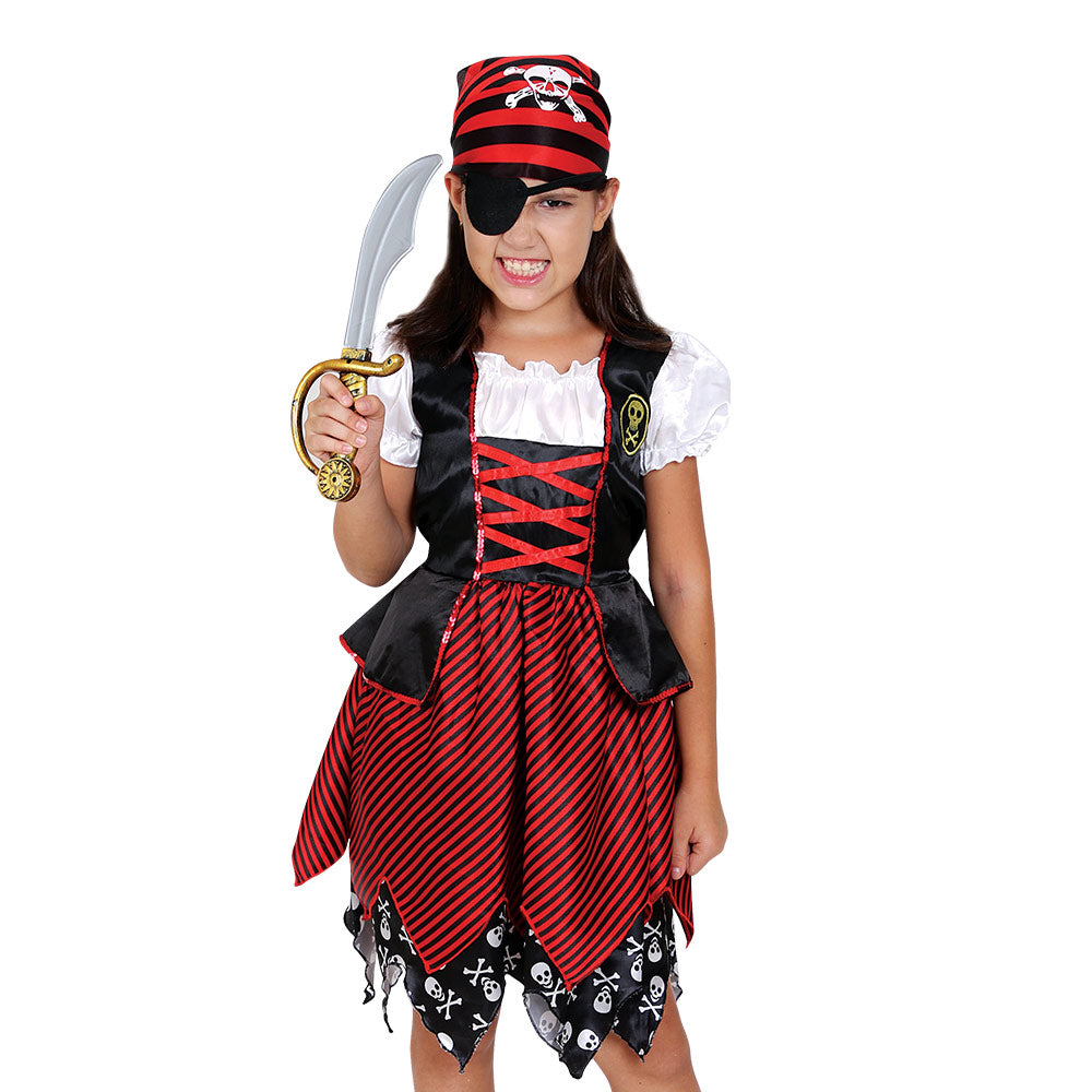 Mad Toys Pirate Girl Kids Book Week and World Book Day Child Costume Set