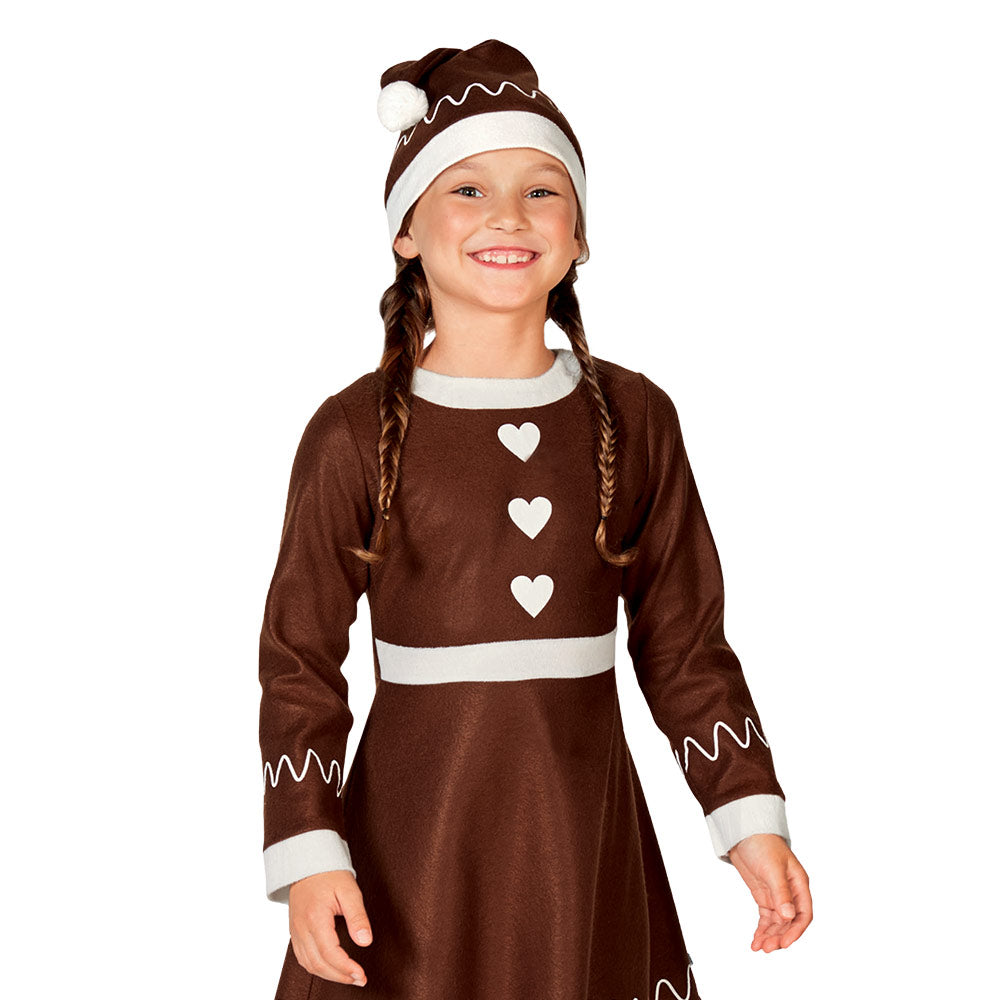 Mad Toys Gingerbread Girl Kids Christmas Costume