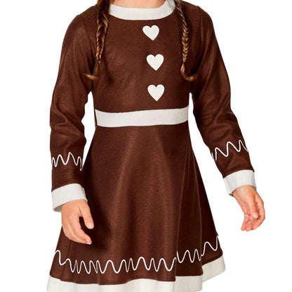 Mad Toys Gingerbread Girl Kids Christmas Costume