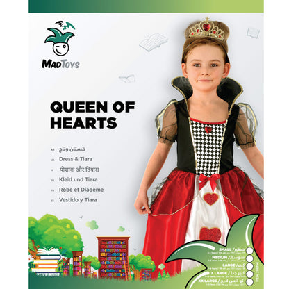 Mad Toys Queen of Hearts Book Week and World Book Day Roleplay Theme Party Child Costumes