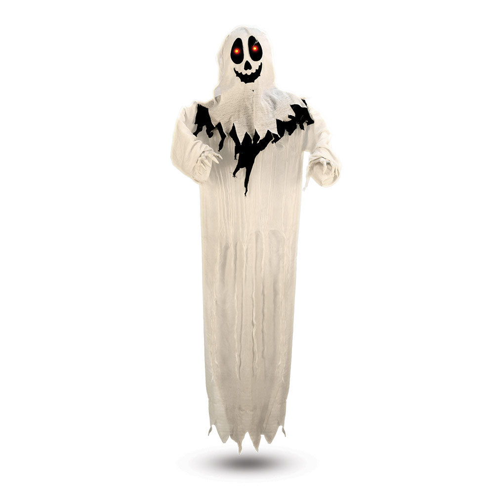 Mad Toys Spooky 152 cm Long Hanging Ghost with Light-Up Eyes, Sound and Action Halloween Decoration