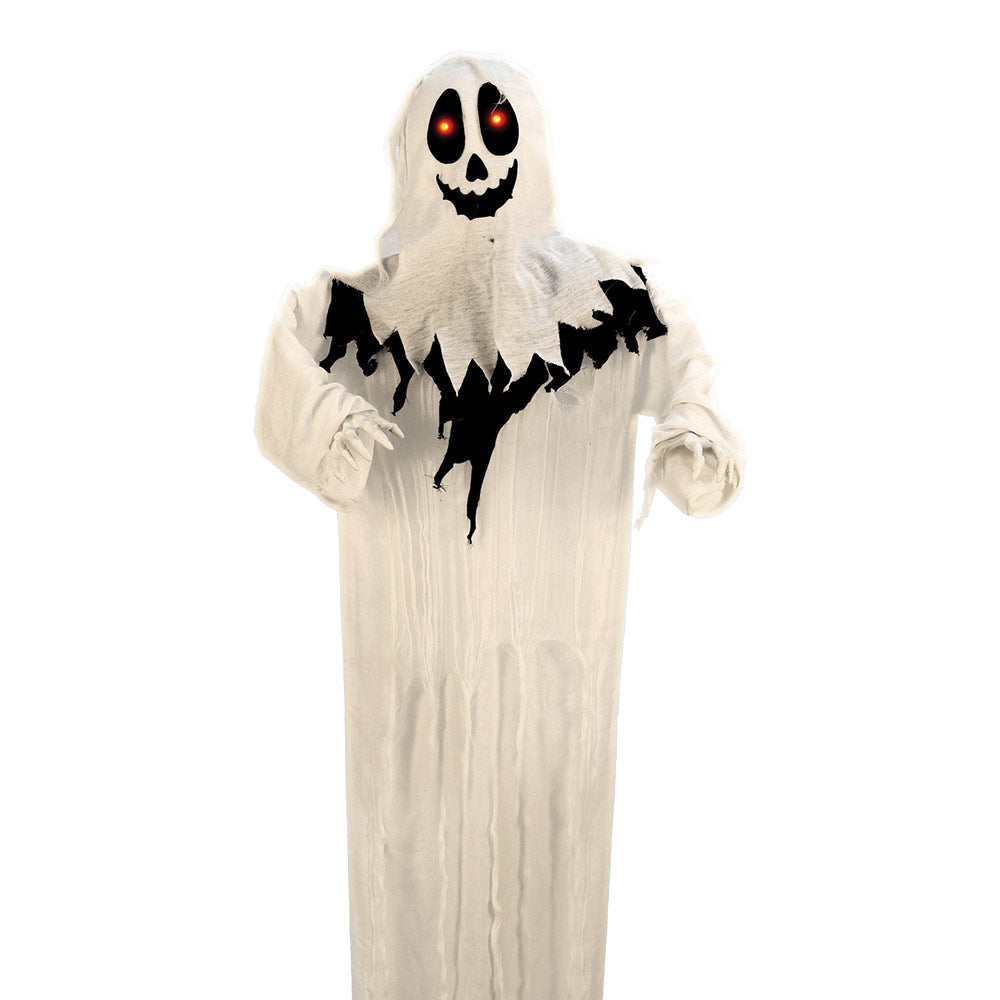 Mad Toys Spooky 152 cm Long Hanging Ghost with Light-Up Eyes, Sound and Action Halloween Decoration