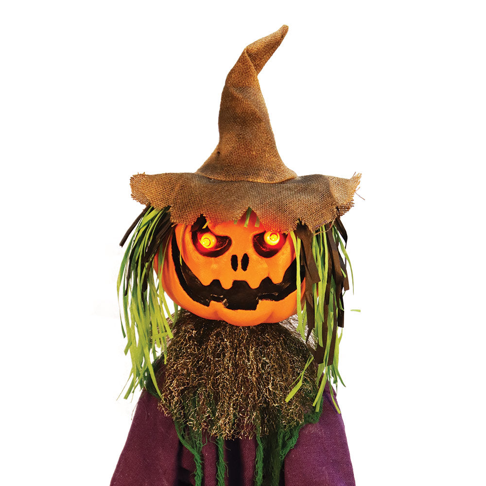 Mad Toys Spooky Standing Scarecrow with Light-Up Eyes Halloween Decoration