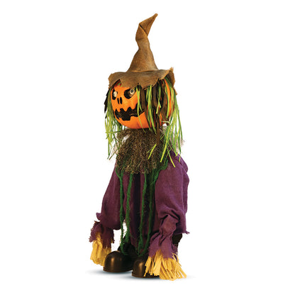 Mad Toys Spooky Standing Scarecrow with Light-Up Eyes Halloween Decoration