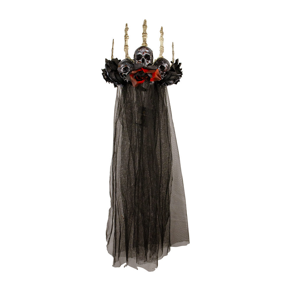 Mad Toys Skeleton Bride Headdress Halloween Costume Accessories for Kids and Adult