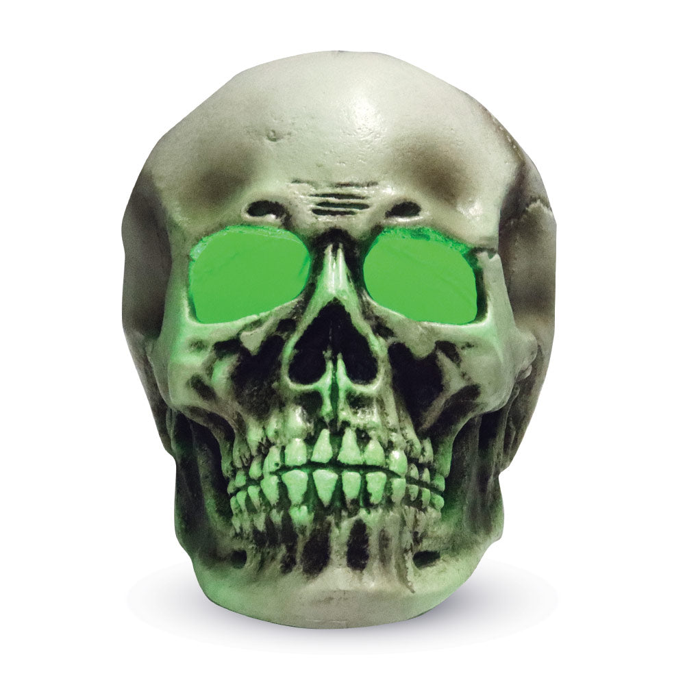 Mad Toys Scary Green Light-Up Giant Skull Halloween Decoration