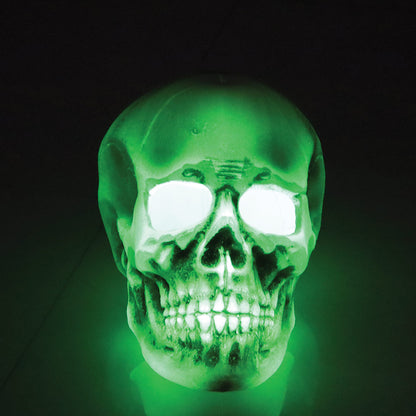 Mad Toys Scary Green Light-Up Giant Skull Halloween Decoration