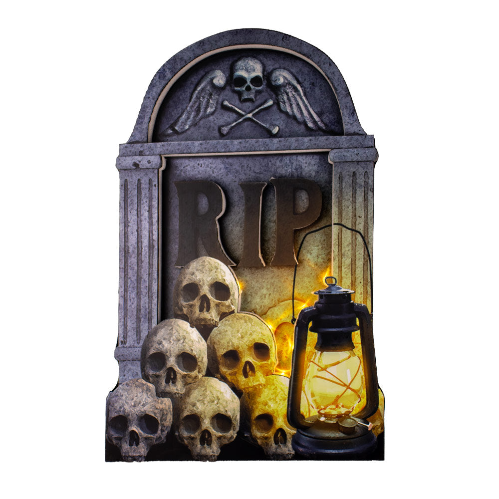 Mad Toys Light-Up Tombstone Halloween Decoration