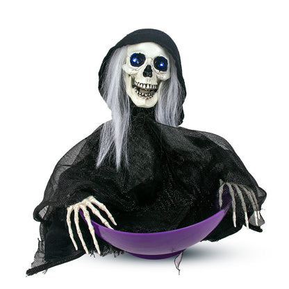 Mad Toys Tabletop Talking Reaper with Candy Bowl Halloween Decoration