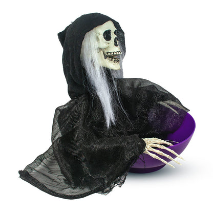 Mad Toys Tabletop Talking Reaper with Candy Bowl Halloween Decoration