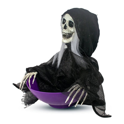 Mad Toys Tabletop Talking Reaper with Candy Bowl Halloween Decoration