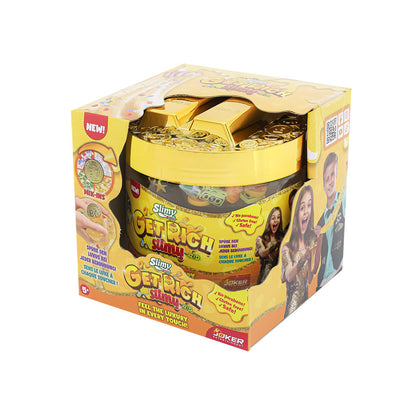 Slimy Get Rich – Gold & Silver Luxury Slime with Money Mix-Ins | Glitter Slime for Kids 5+, Assorted