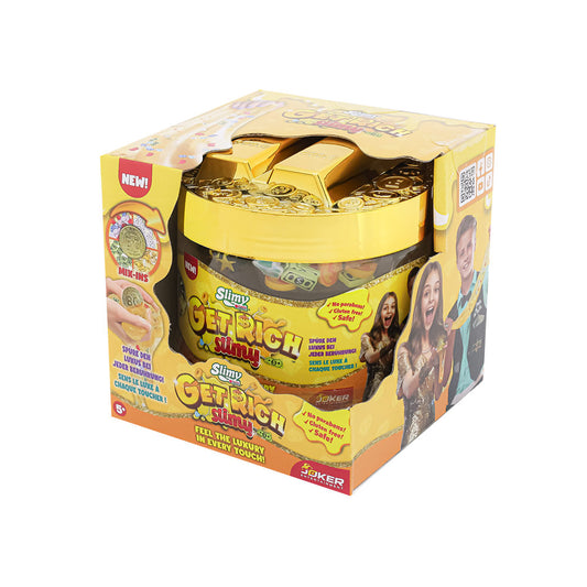 Slimy Get Rich – Gold & Silver Luxury Slime with Money Mix-Ins | Glitter Slime for Kids 5+, Assorted