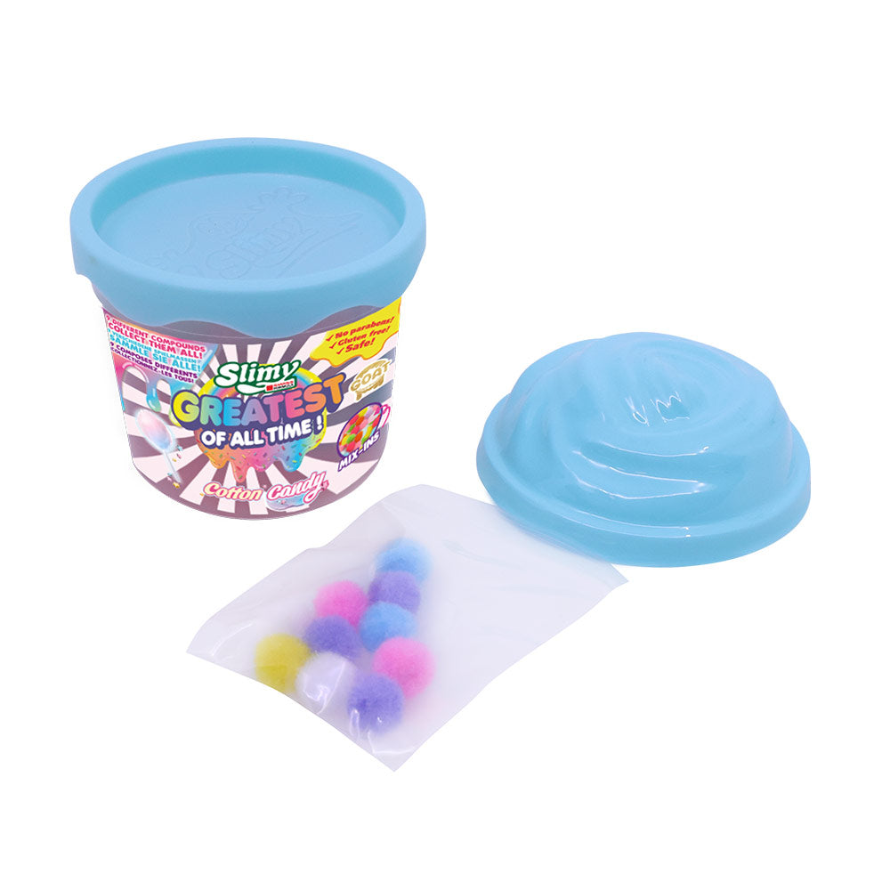 Slimy “GOAT” – Greatest of All Time 100g Cup with Cotton Candy Mix-Ins (Super Scented, 9 Compounds), Assorted