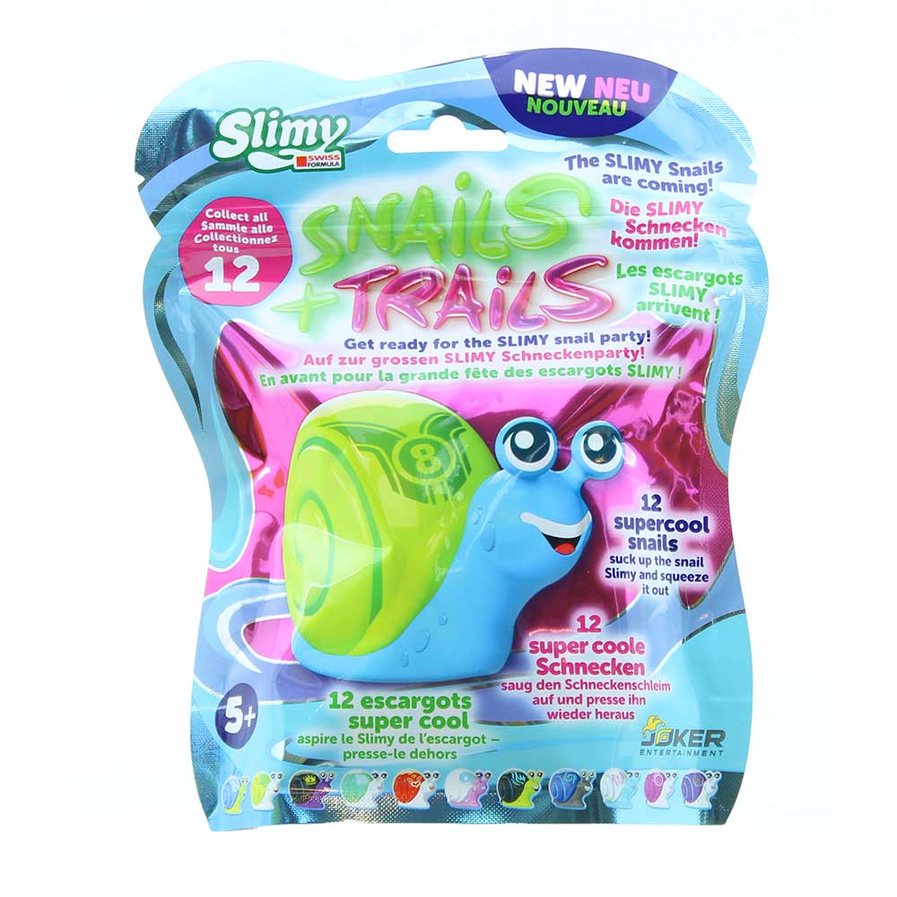 Slimy Detachable Shell Funky Snails Plus Trails Slime Toy in 12 Assorted Colors