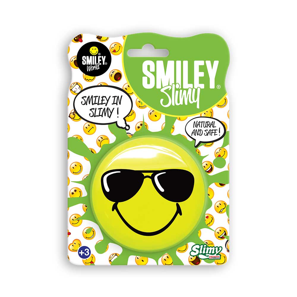 Slimy Smiley Emoji Blister Card Non-Toxic Swiss Formula Slime, Assorted 170 grams each