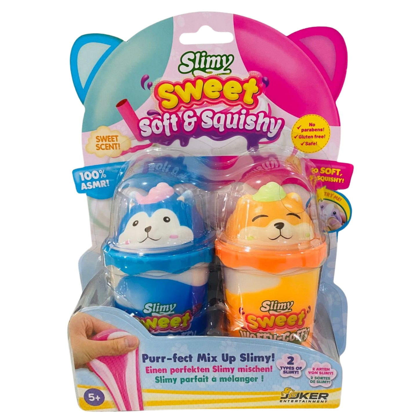 Slimy Soft & Squishy Assorted Twin Pack – Sweetly Scented Animal-Themed Slime, Collectible 2-Pack (3 Assortments) for Kids Ages 5+