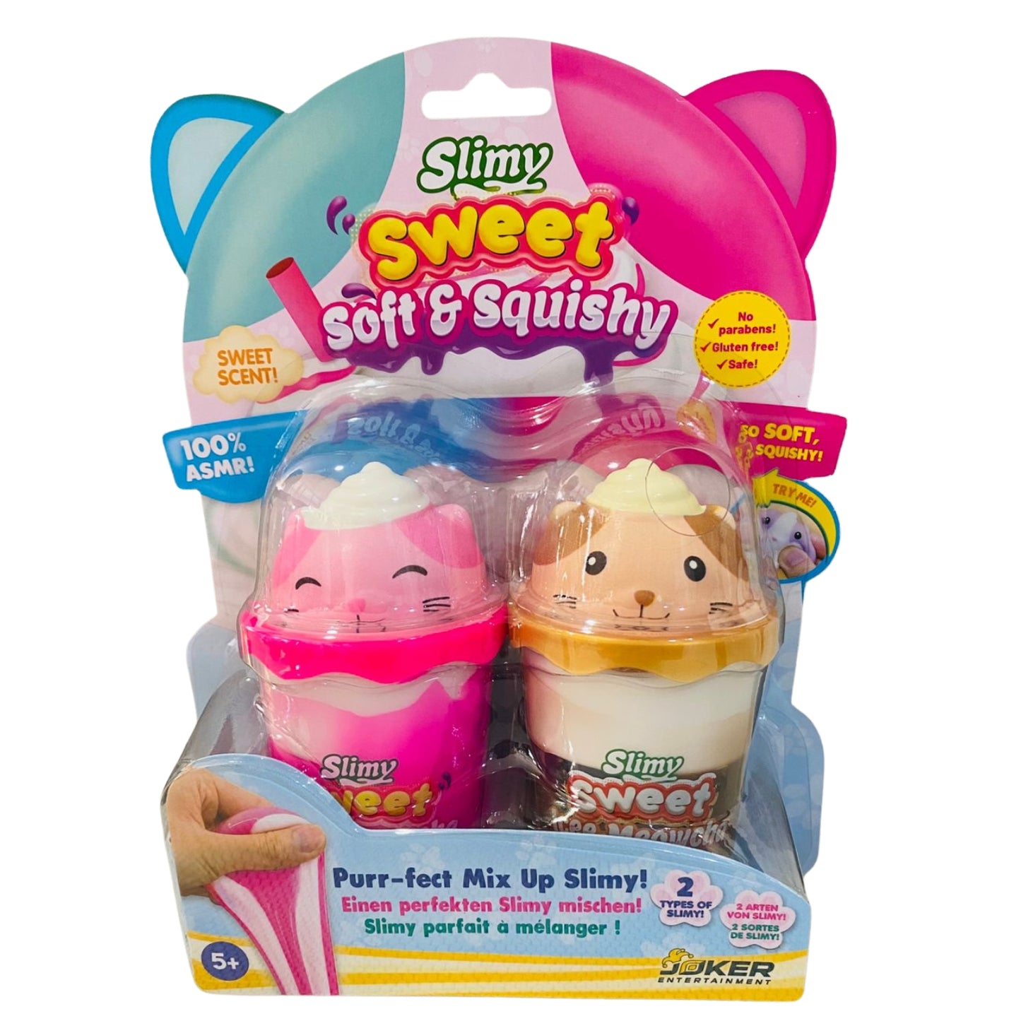 Slimy Soft & Squishy Assorted Twin Pack – Sweetly Scented Animal-Themed Slime, Collectible 2-Pack (3 Assortments) for Kids Ages 5+