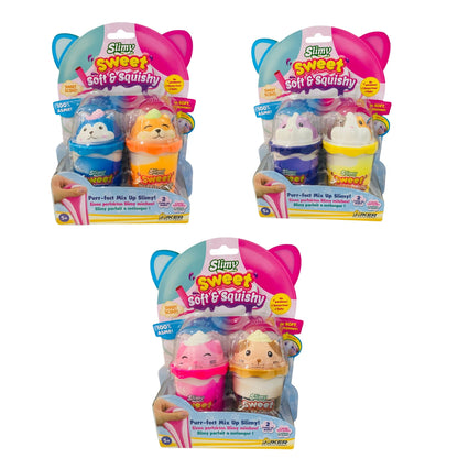 Slimy Soft & Squishy Assorted Twin Pack – Sweetly Scented Animal-Themed Slime, Collectible 2-Pack (3 Assortments) for Kids Ages 5+