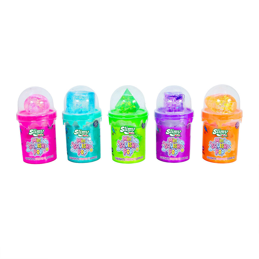 SLIMY Squishy Sugar Pop 5oz Geometric Squeeze Slime Pot