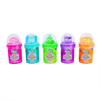 SLIMY Squishy Sugar Pop 5oz Geometric Squeeze Slime Pot