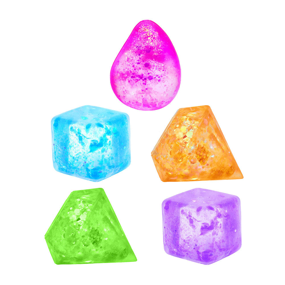 SLIMY Squishy Sugar Pop 5oz Geometric Squeeze Slime Pot