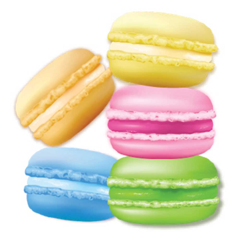 Slimy Coloured Macarons 2-Piece Set – Stretchy, Squeezy Slime with Amazing Mix-Ins – Swiss Formula, Nontoxic, Collectible Blister Card Toy for Kids