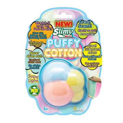 Slimy Puffy Cotton Stretch and Mold Rainbow-Like Colors in Cloud Blister Card