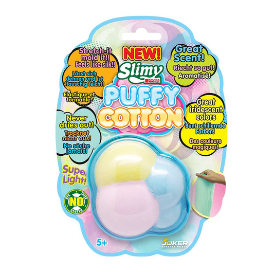 Slimy Puffy Cotton Stretch and Mold Rainbow-Like Colors in Cloud Blister Card