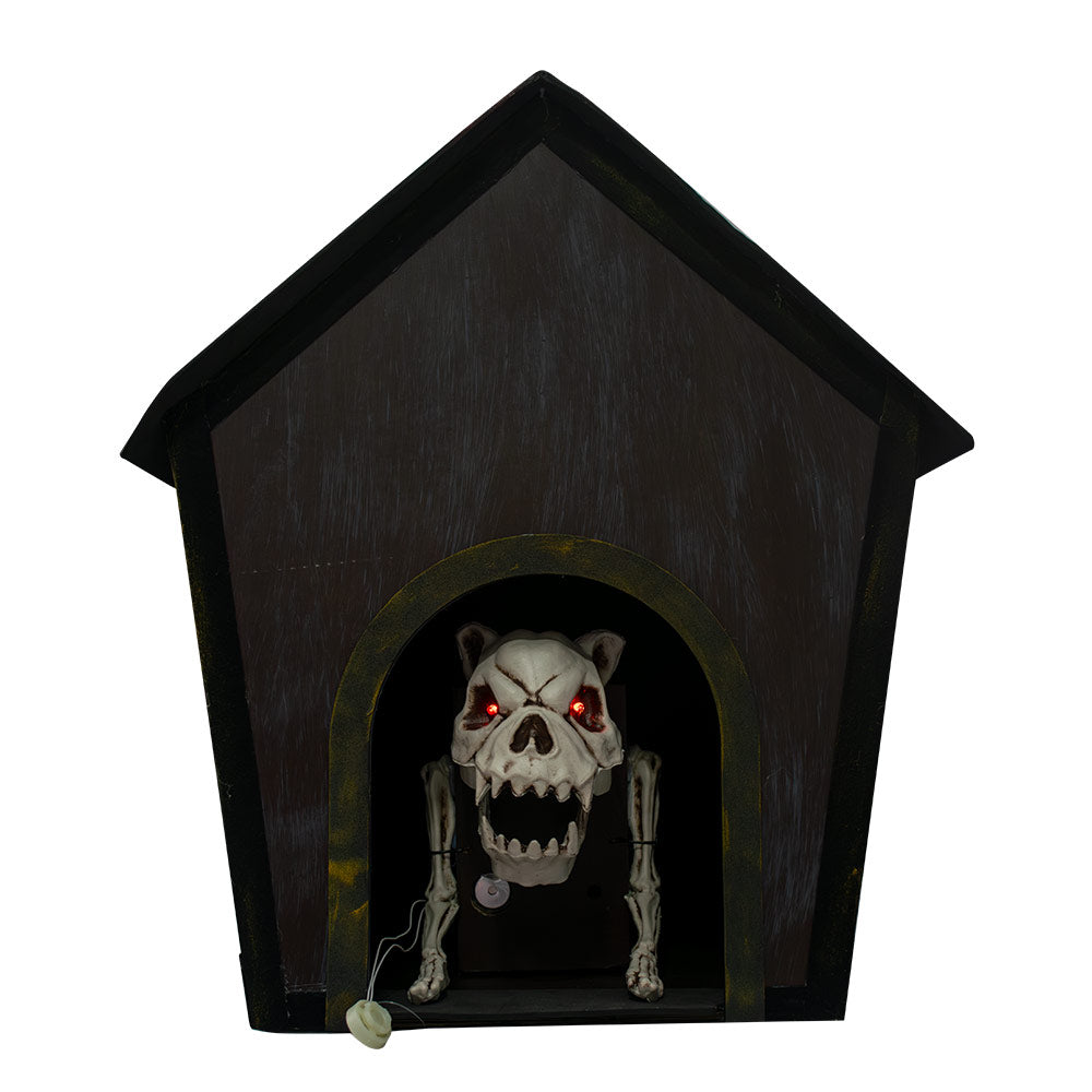 Mad Toys Spooky Barking Skeleton Dog Inside Doghouse Halloween Decoration