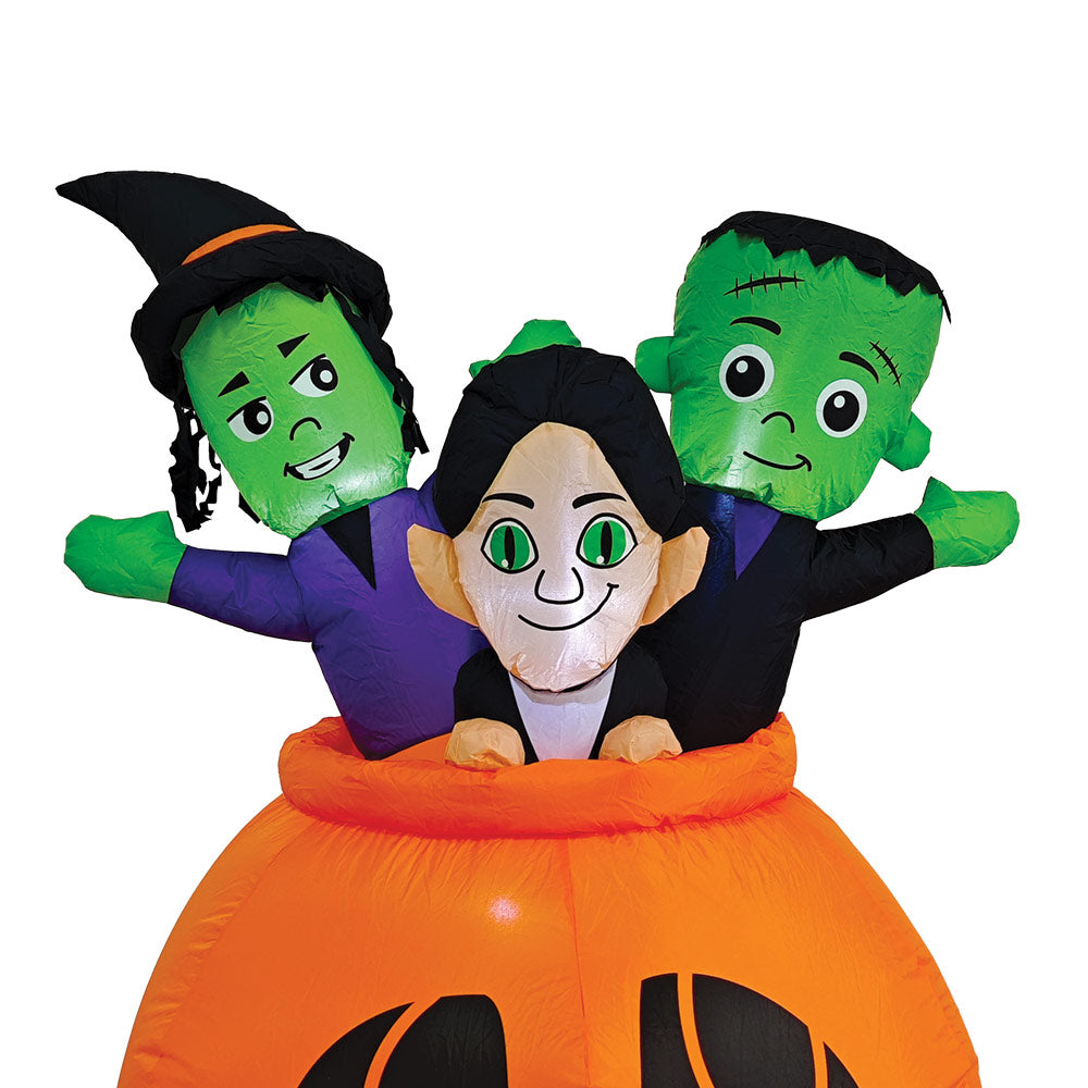 Mad Toys 5 Feet Inflatable Spooky Cauldron with Kids Inside Halloween Decorations