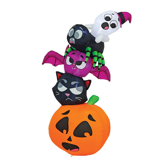 Mad Toys 6 Feet Inflatable Spooky Pumpkin Stack Halloween Decorations