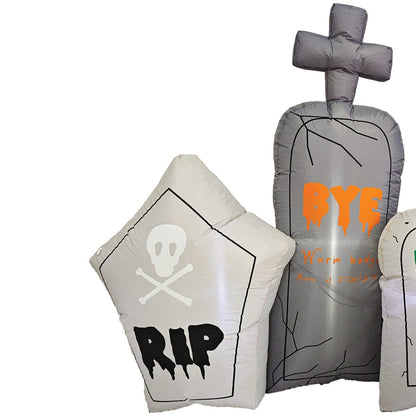 Mad Toys 8 Feet Inflatable Graveyard Scene Halloween Decorations