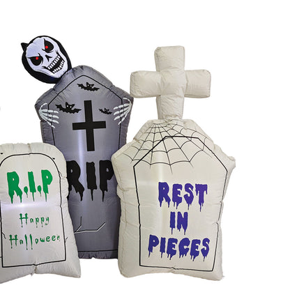 Mad Toys 8 Feet Inflatable Graveyard Scene Halloween Decorations