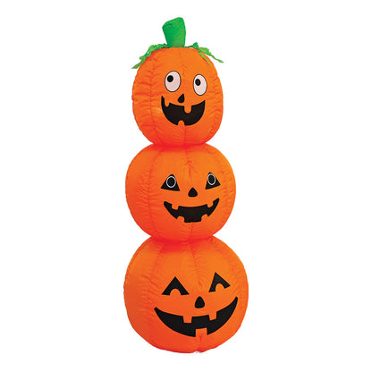 Mad Toys 4 Feet Inflatable 3 Stacked Pumpkins Halloween Decorations