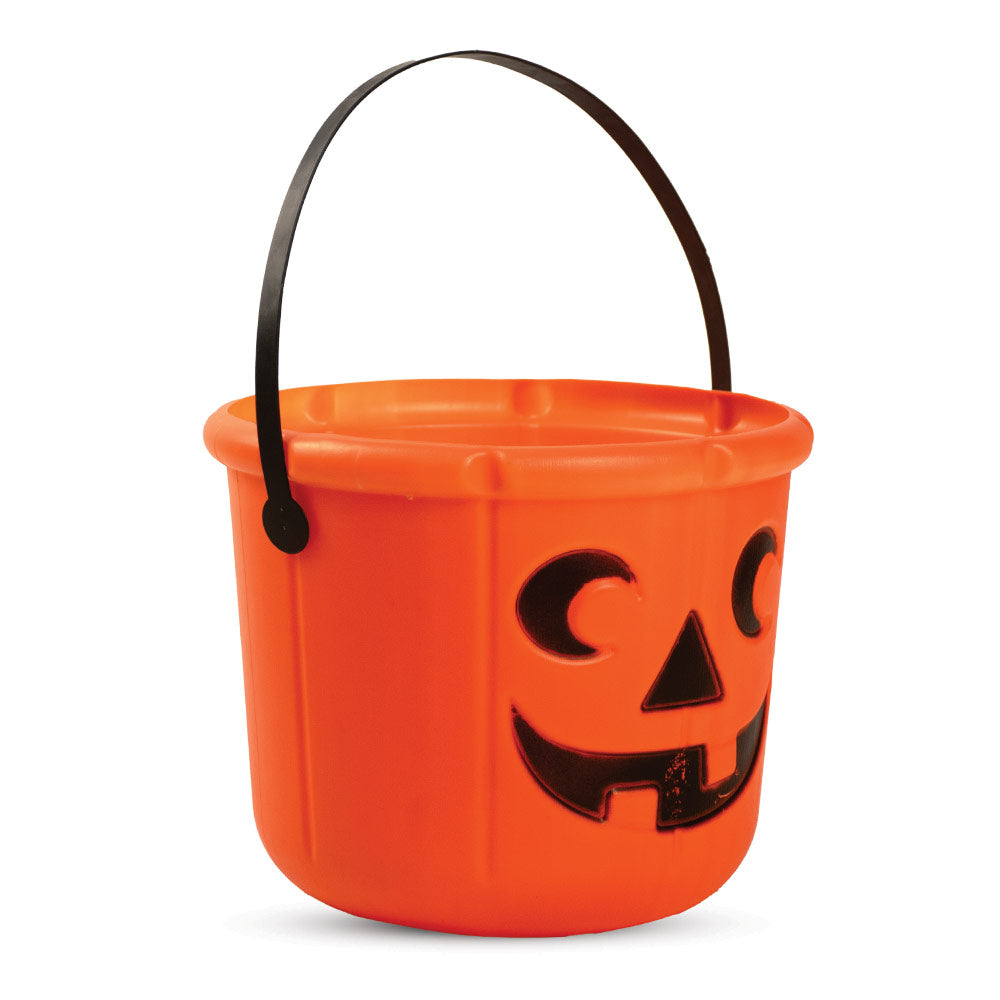 Mad Toys Spooky Halloween Orange Pumpkin Candy Bucket Trick-or-Treat Accessories