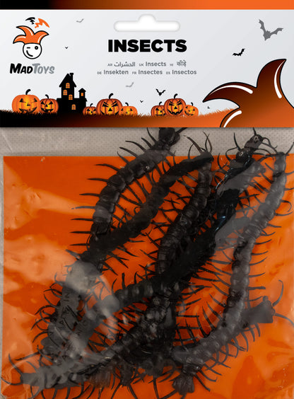 Mad Toys Spooky 8-Piece Fake Centipedes Halloween Decoration Haunted House Decor