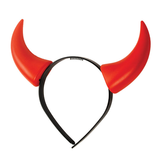 Mad Toys Spooky Red Devil Horns Headband Halloween Costumes Accessories for Kids and Adult