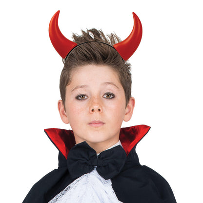 Mad Toys Spooky Red Devil Horns Headband Halloween Costumes Accessories for Kids and Adult