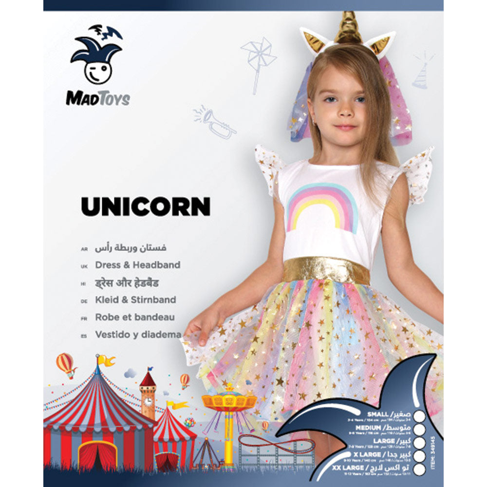 Mad Toys Unicorn Tutu Dress with Headband Girls Costume