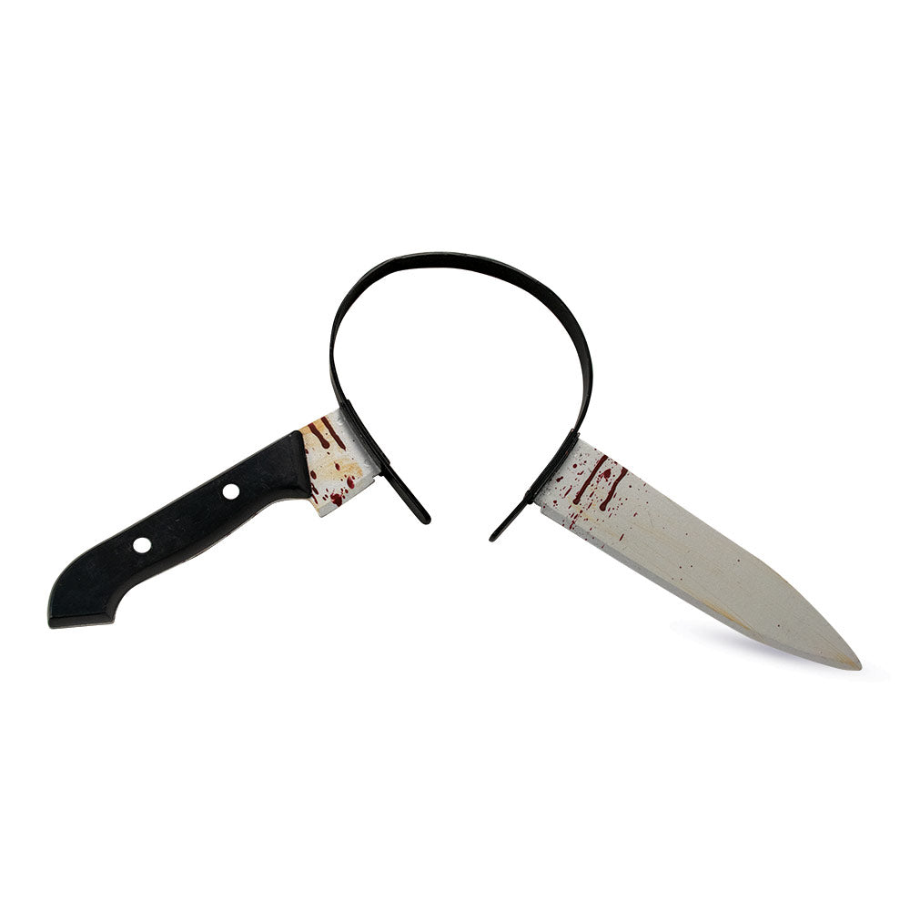 Mad Toys Creepy Zombie Fake Knife Headband Halloween Costumes Accessory for Kids and Adults