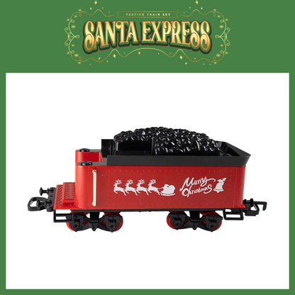 Mad Toys Santa Express Light-Up Xmas 5.35 Meters Train Set with Smoke & Sound