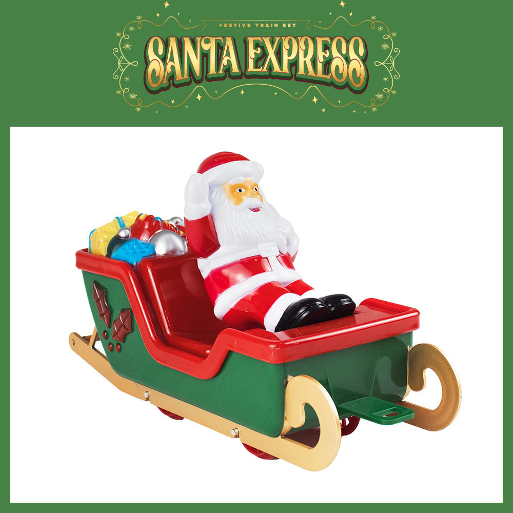 Mad Toys Santa Express Light-Up Xmas 5.35 Meters Train Set with Smoke & Sound