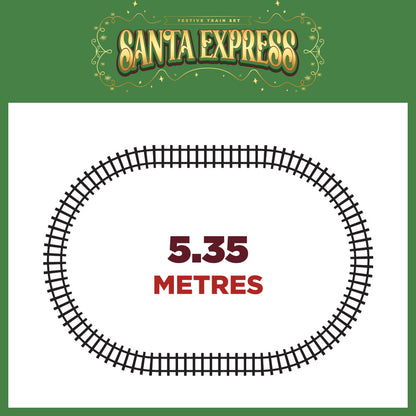 Mad Toys Santa Express Light-Up Xmas 5.35 Meters Train Set with Smoke & Sound