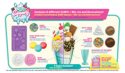 Slimy Sugary Crush™ DIY ASMR Ice Cream Series 1 Milkshake Maker Set, 2 Assortments to Collect, Safe Non-Toxic, BPA & Gluten Free